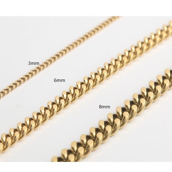 18k Gold Cuban Link Chain Bracelet Gold Curb Chain Bracelet Gift Miami Cuban Bracelet Cuban Chain Bracelet For Women Gold Bracelet Gold
