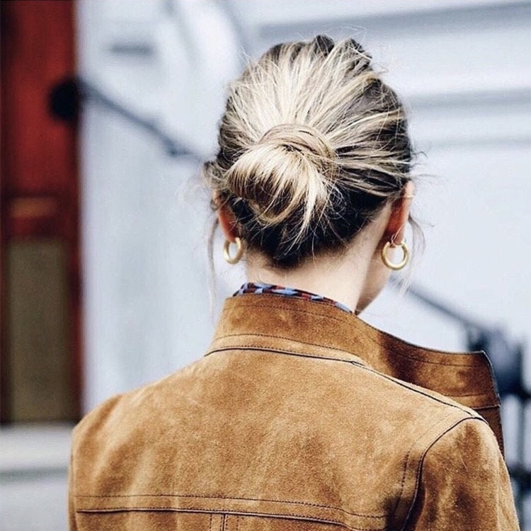 Chunky Gold Hoops,Chunky Hoops, Silver Hoop Earrings,Light Weight Hoops,Tube Hoops, Thick Hoops, Medium Hoop Earrings EXRRA THIN POST