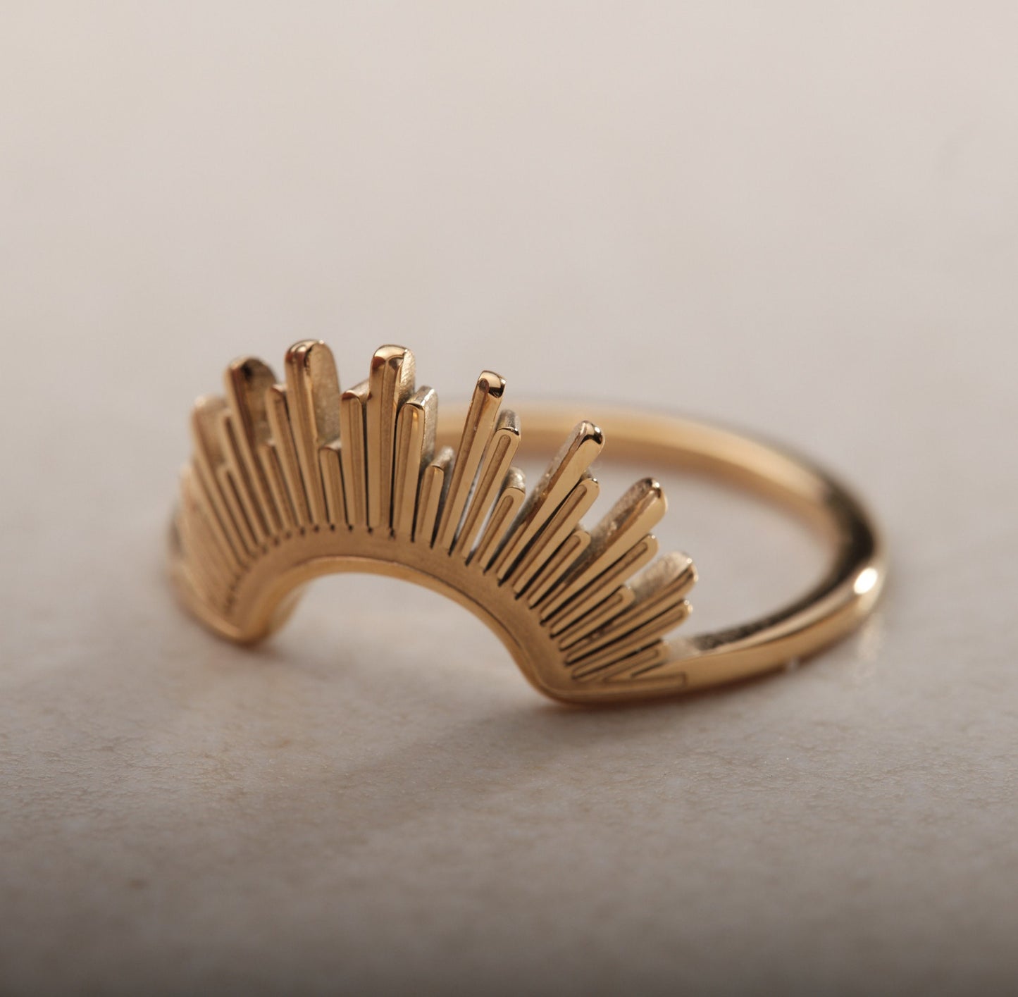 Gold Filled Sunrise Ring, Sun Ring, Celestial Ring, Stacking Ring Gold, Gold Ring, Stackable Ring, Gift for Her, Daughter Gift, Signet Ring