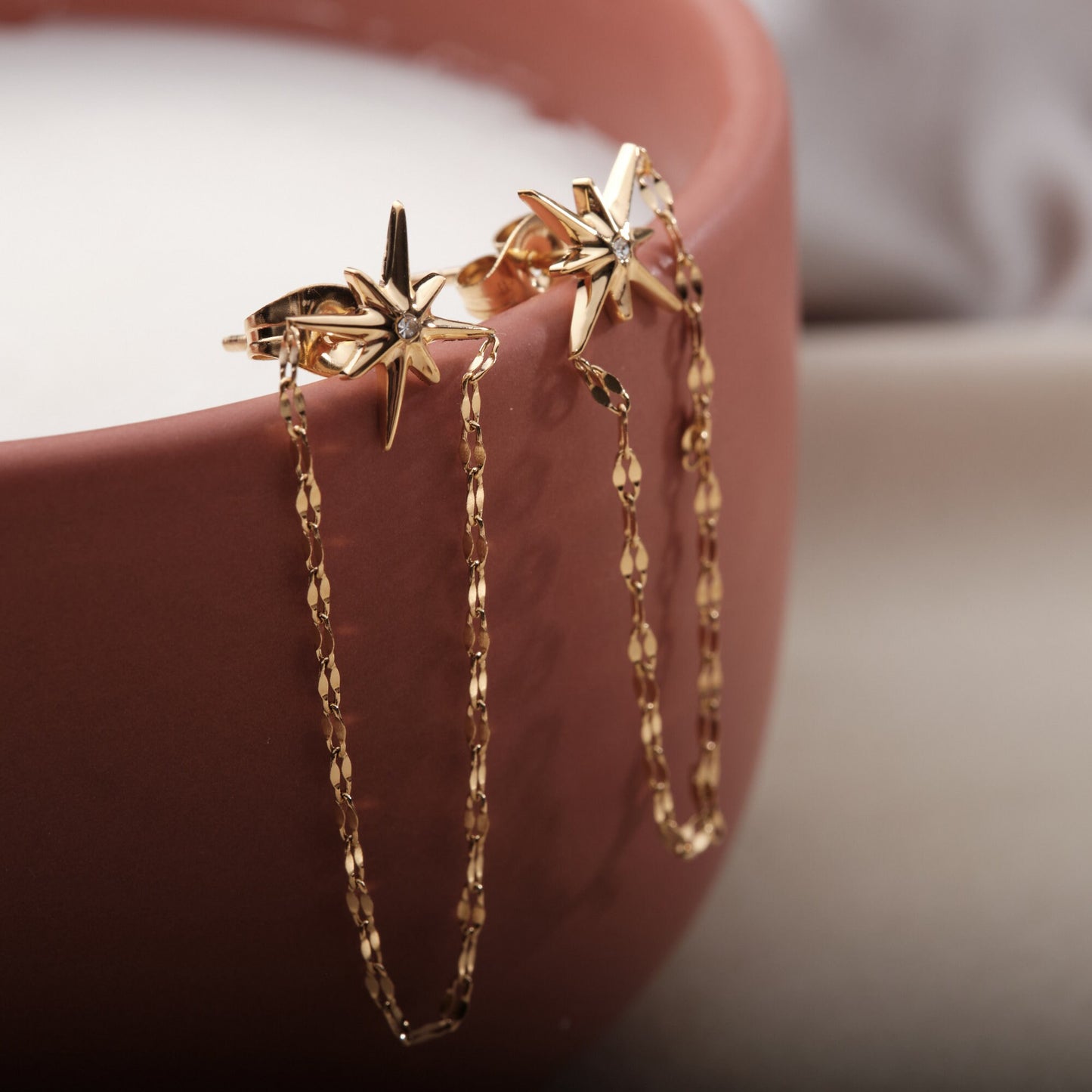 MOON Gold Tiny Dainty Small Minimal Earrings Minimalist Little Moon Earrings