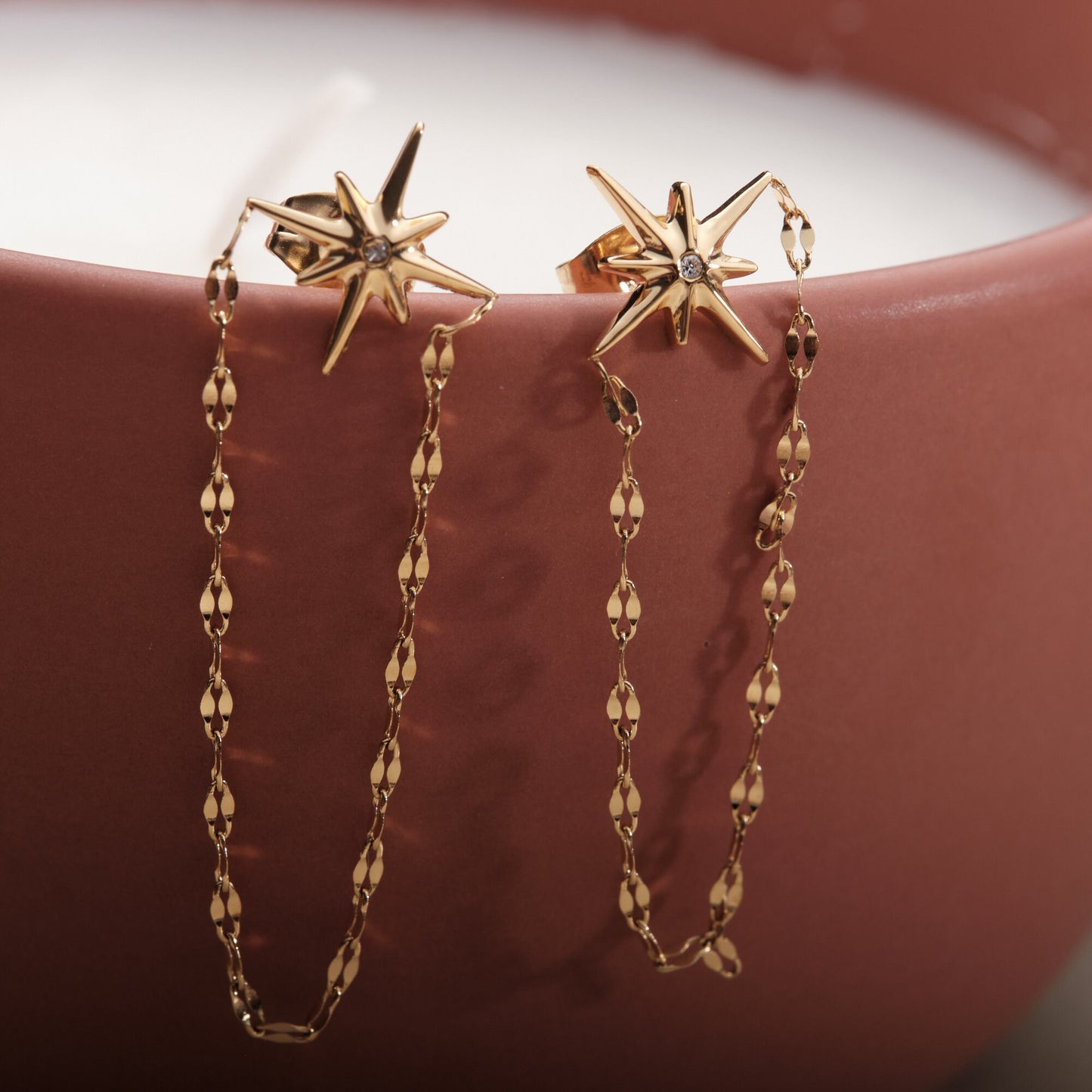 MOON Gold Tiny Dainty Small Minimal Earrings Minimalist Little Moon Earrings