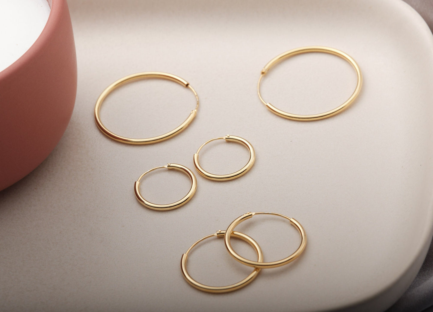 Dainty Hoop Earrings, Medium Hoop Earrings, Dainty Hoops, Delicate Hoop Earrings, Hoops, Thin Wire Hoops 18K Gold Hoops Hypoallergenic