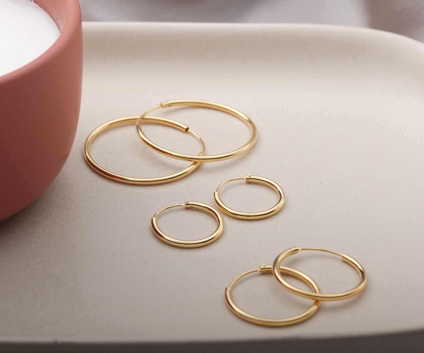 Dainty Hoop Earrings, Medium Hoop Earrings, Dainty Hoops, Delicate Hoop Earrings, Hoops, Thin Wire Hoops 18K Gold Hoops Hypoallergenic