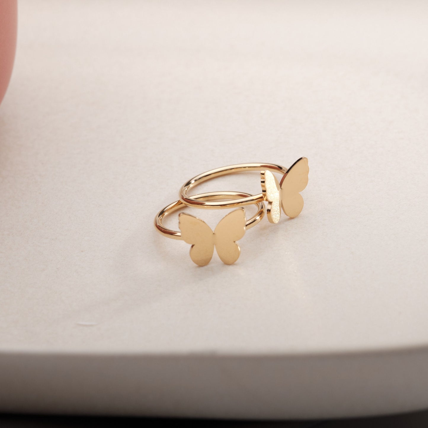 Gold butterfly ring gold butterfly ring Minimalist ring stacking ring gold ring cute ring non tarnish jewelry waterproof ring