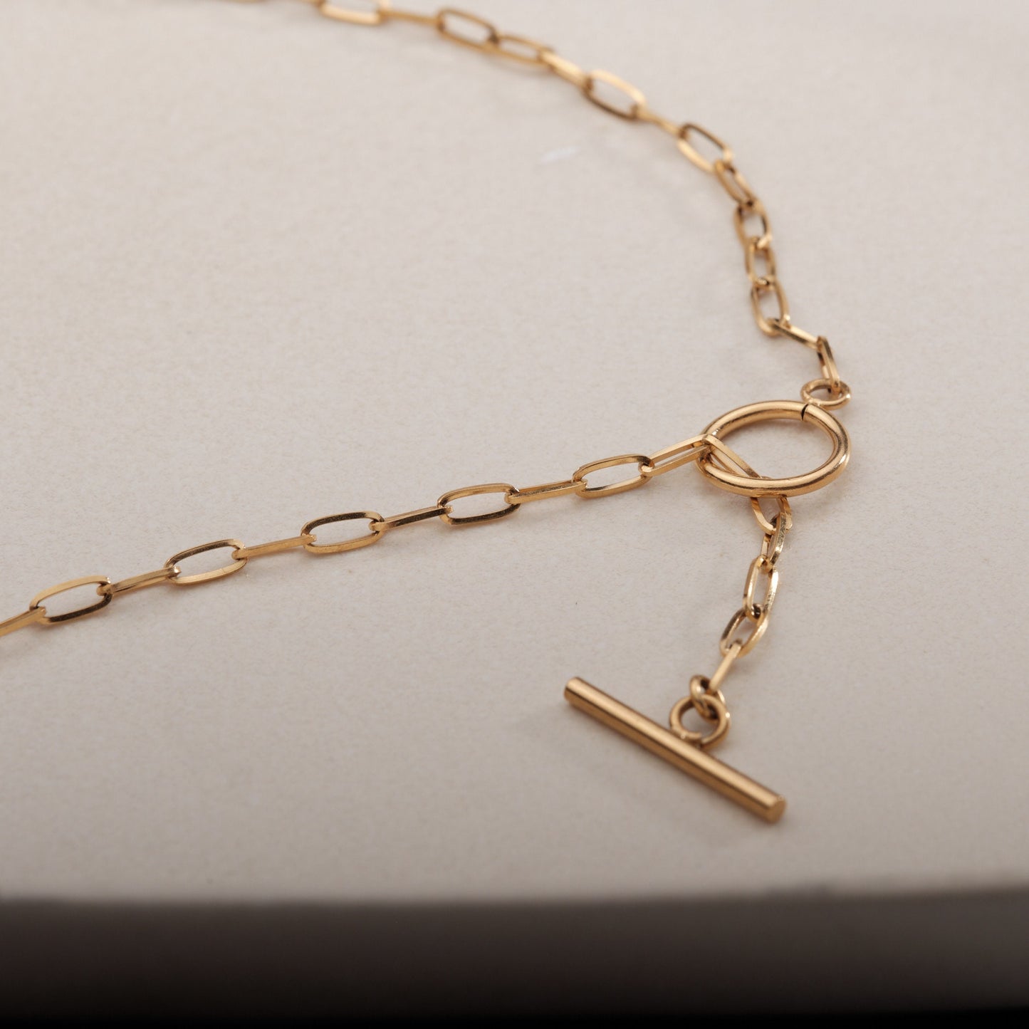 Thick Chain Necklace, 18K Gold Link Chain Minimalist Choker Necklace, Gold Layered Necklace, Paper Clip Chain, Chunky Cable Chain necklace