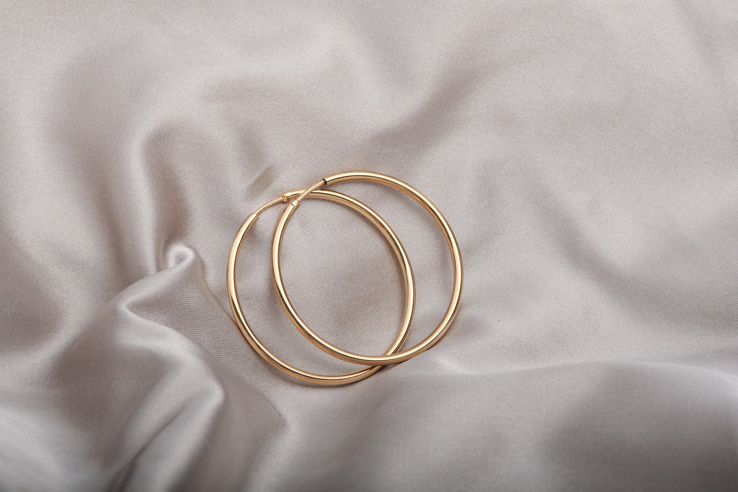 Dainty Gold Hoop Earrings 18K Gold PVD Minimalist Design Daily Jewelry Unique Gift for Mom and Friends Thin Hoops Bridesmaid Gift