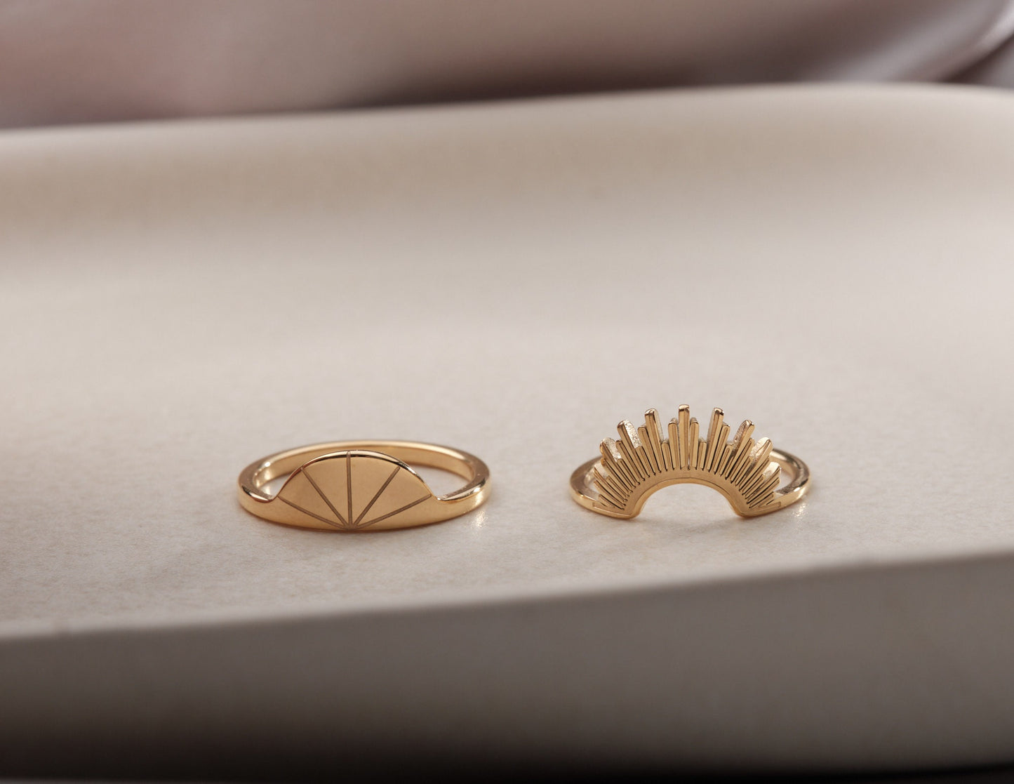 Gold Filled Sunrise Ring, Sun Ring, Celestial Ring, Stacking Ring Gold, Gold Ring, Stackable Ring, Gift for Her, Daughter Gift, Signet Ring