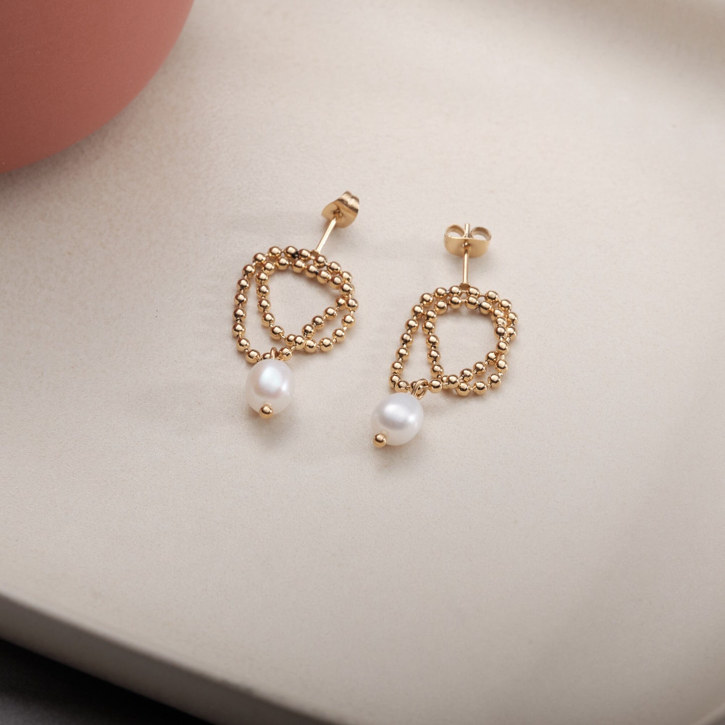 Freshwater Pearl Hoop Earrings, Pearl Drop Jewelry, Bridesmaid Gift, Pearl Dangle Hoop Pearl Earrings,Dainty Hoops,Huggie Hoop Earrings