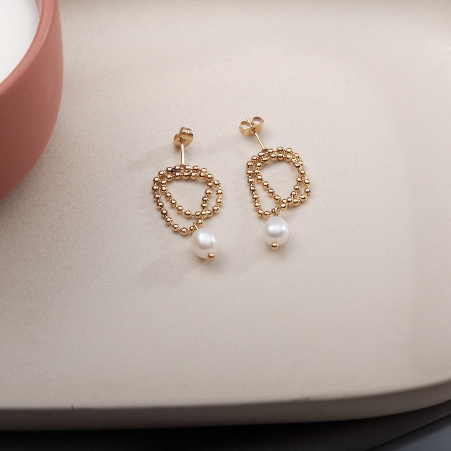 Freshwater Pearl Hoop Earrings, Pearl Drop Jewelry, Bridesmaid Gift, Pearl Dangle Hoop Pearl Earrings,Dainty Hoops,Huggie Hoop Earrings