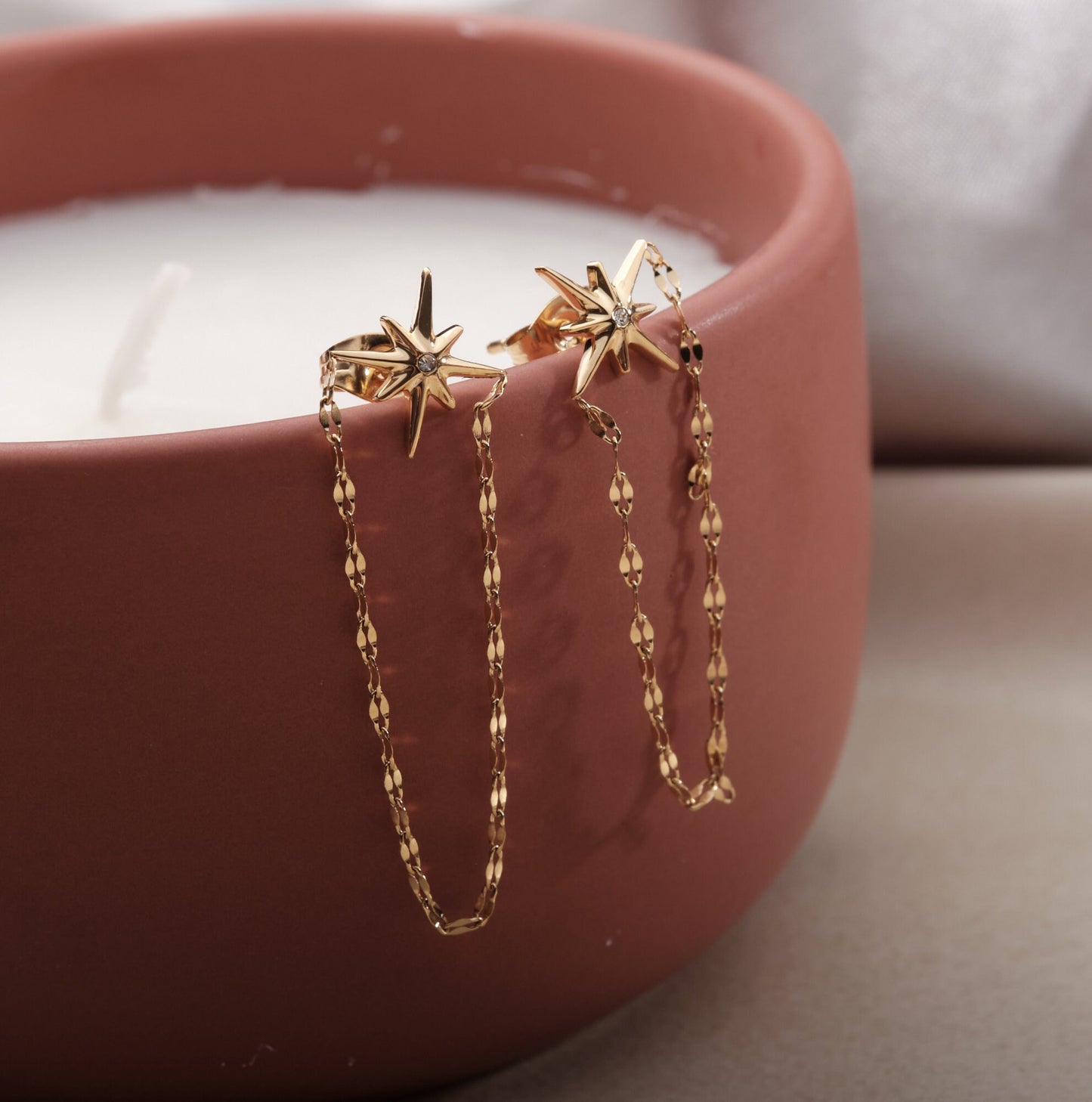 MOON Gold Tiny Dainty Small Minimal Earrings Minimalist Little Moon Earrings