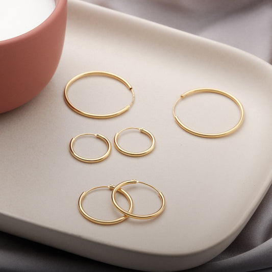 Dainty Hoop Earrings, Medium Hoop Earrings, Dainty Hoops, Delicate Hoop Earrings, Hoops, Thin Wire Hoops 18K Gold Hoops Hypoallergenic