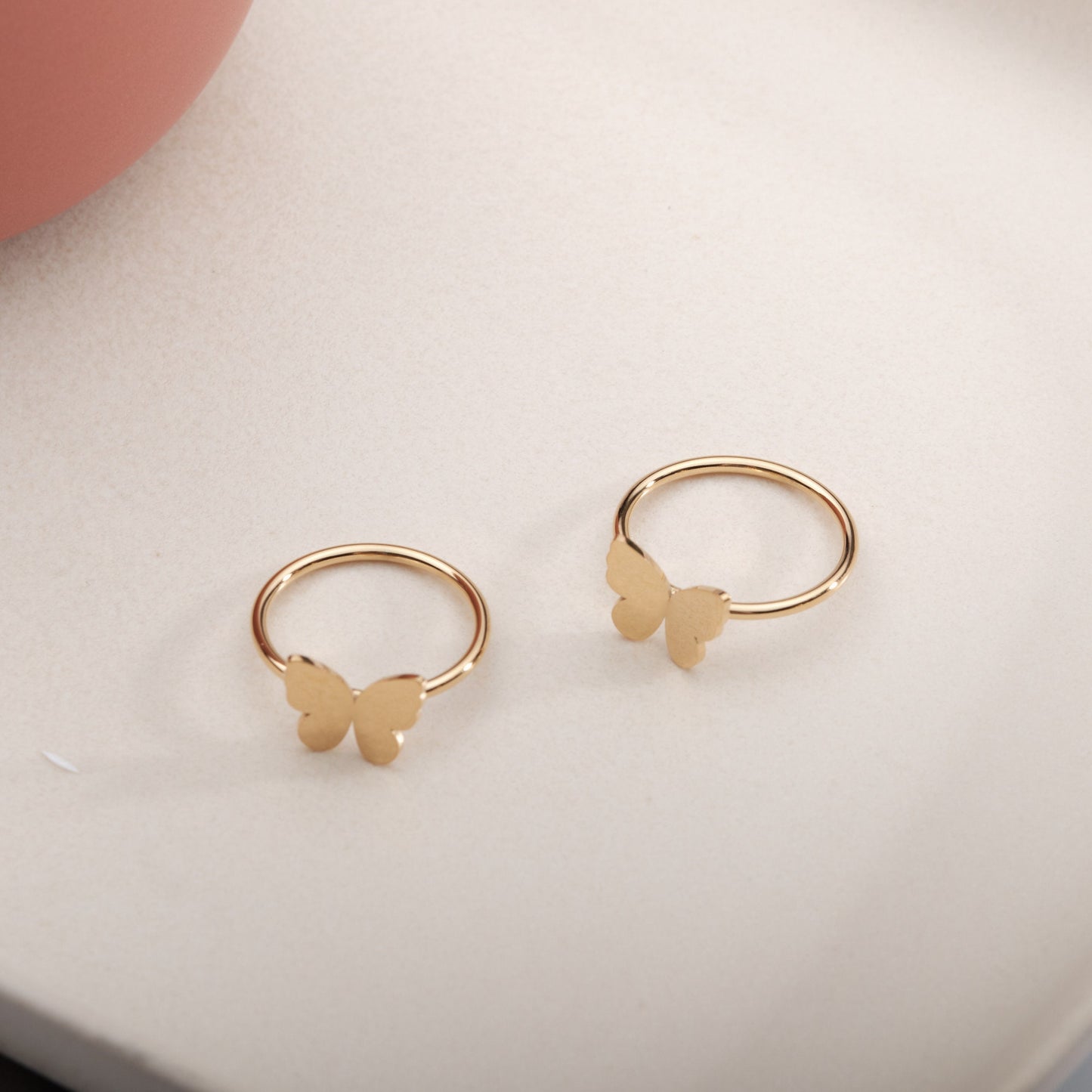 Gold butterfly ring gold butterfly ring Minimalist ring stacking ring gold ring cute ring non tarnish jewelry waterproof ring