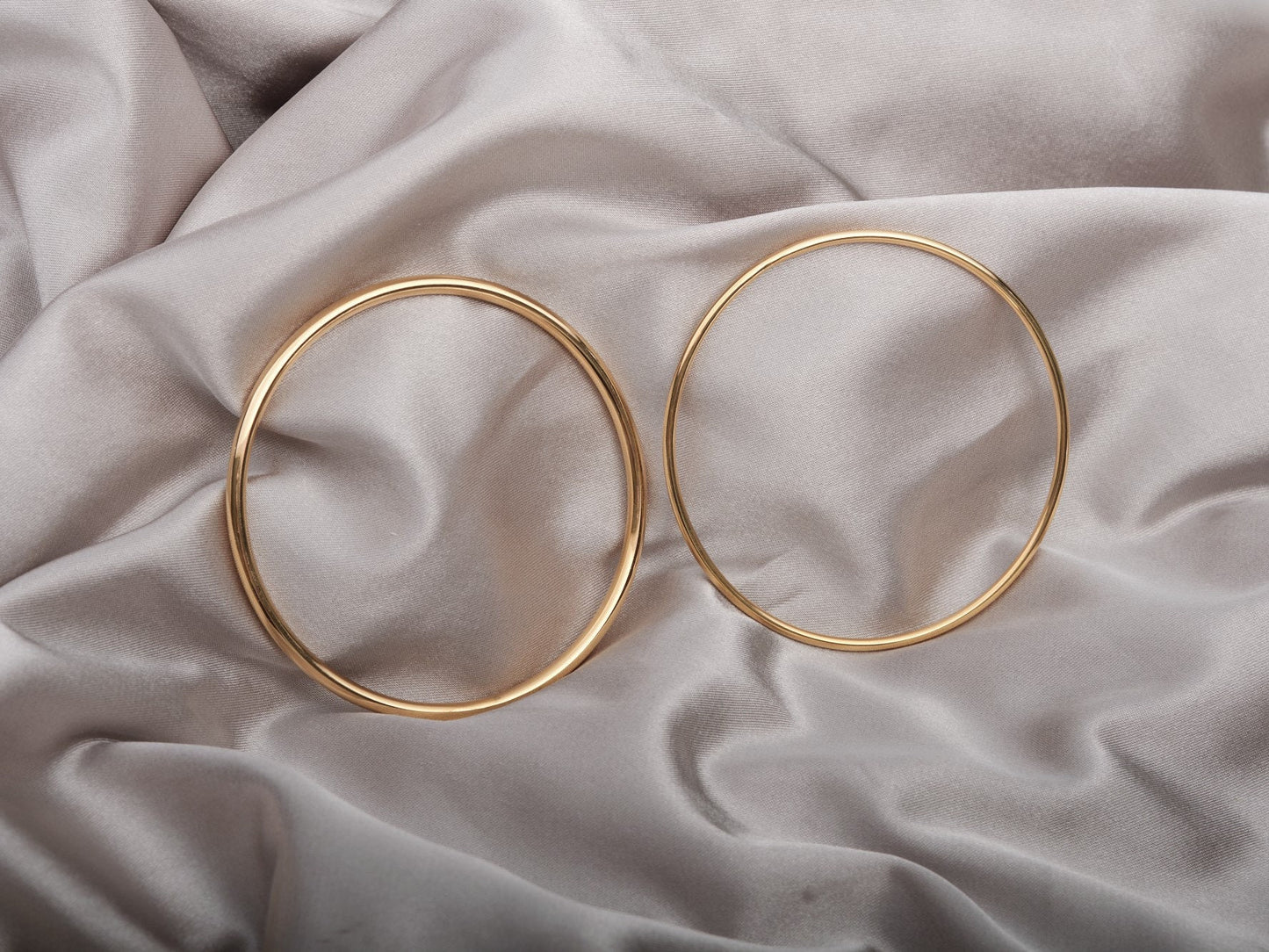 Classic Bangle Bracelet Gold Slip-on Bangle for Women Plain Bangle Classic Slip On Bangle, Tarnish Free Stackable Bangles Stacking Bangle