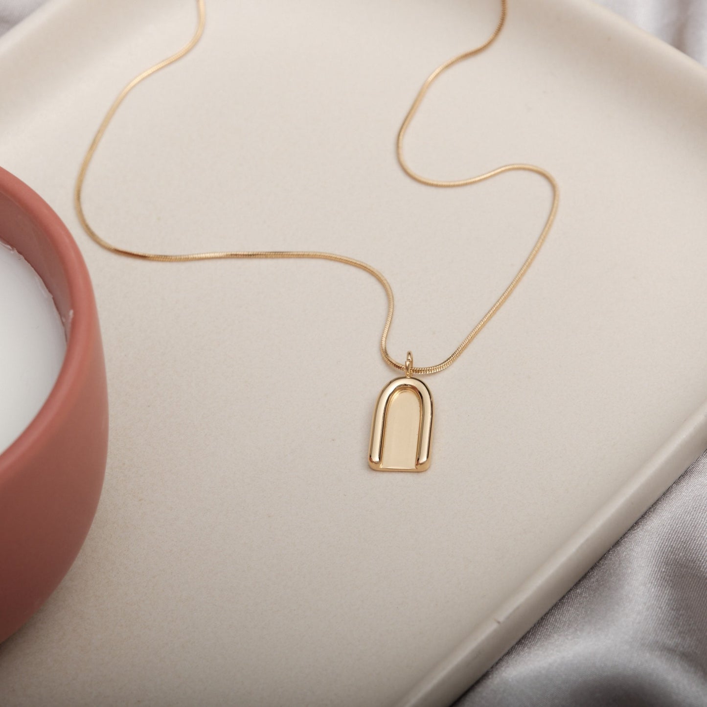 Tag Pendant Necklace Gold Tag Necklace Tag Necklace Herringbone Chain Necklace Waterproof Necklace Titanium Jewelry Stainless Steel