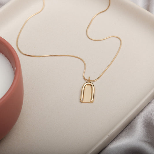 Tag Pendant Necklace Gold Tag Necklace Tag Necklace Herringbone Chain Necklace Waterproof Necklace Titanium Jewelry Stainless Steel