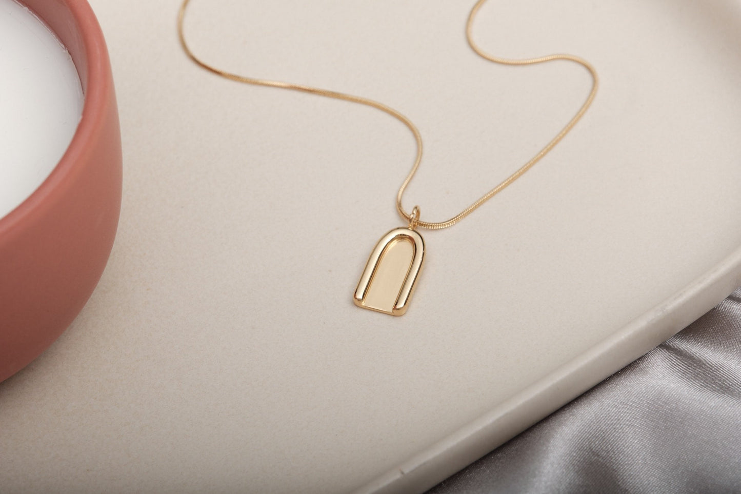 Tag Pendant Necklace Gold Tag Necklace Tag Necklace Herringbone Chain Necklace Waterproof Necklace Titanium Jewelry Stainless Steel