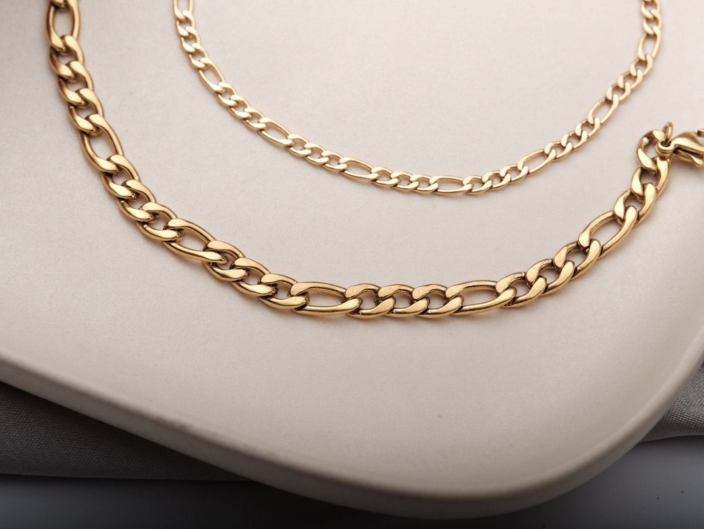 Figaro bracelet, Gold bracelet, Layering bracelet, Gold Necklace for women, Gold bracelet, 3mm Figaro chain, Gold chain bracelet, WATERPROOF