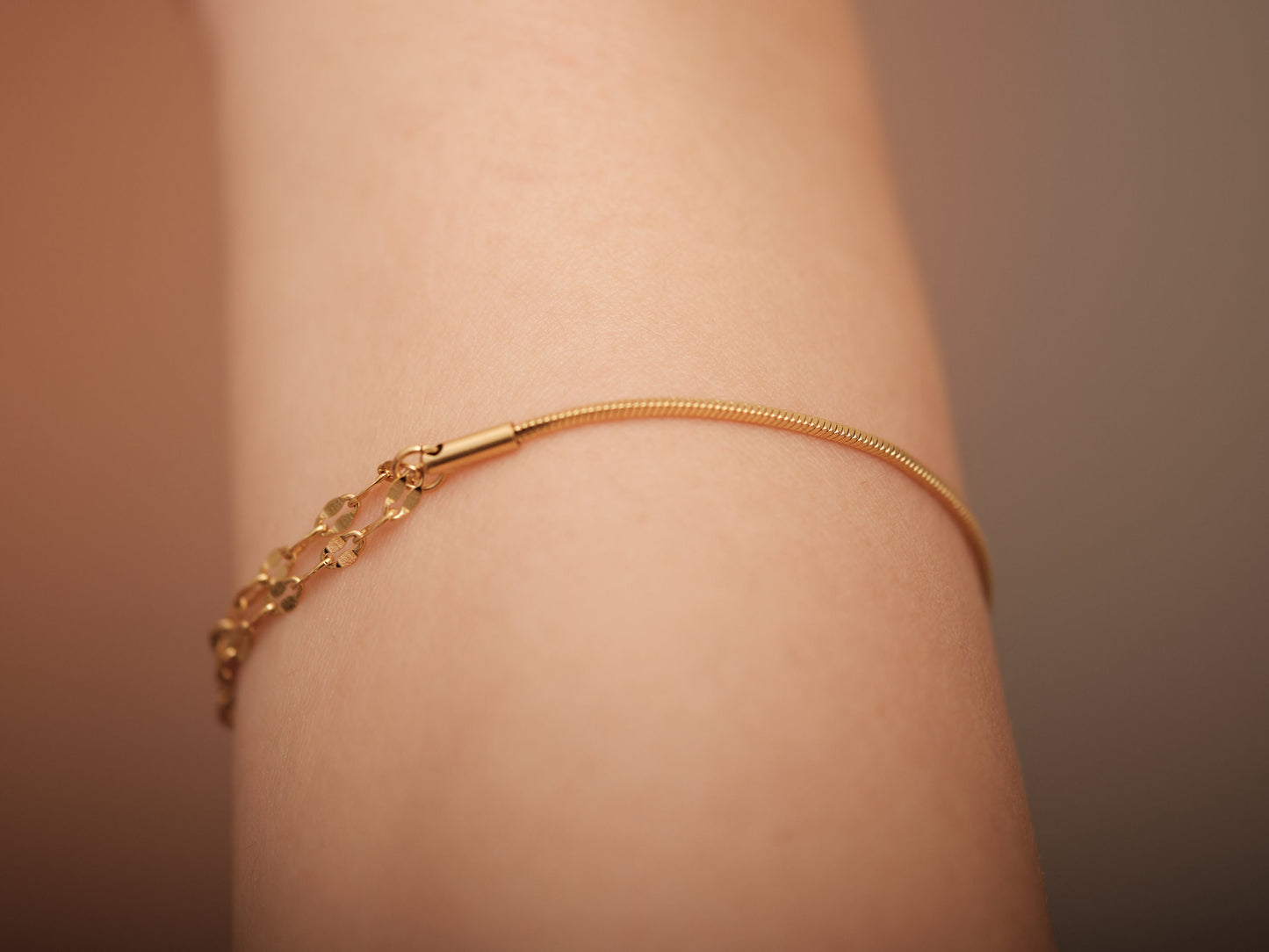 Gold Chain Bracelet, Sequin Chain Bracelet, Simple Bracelet, Lace chain bracelet Dainty Bracelet, Layering Bracelet, Herringbone Bracelet
