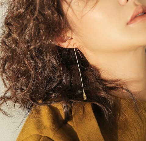 18K Gold PVD Coating Dainty Water drop earrings, Gold drop earrings, Gold Dangle Drop Earrings, Simple Teardrop earrings, Gold Hook earrings