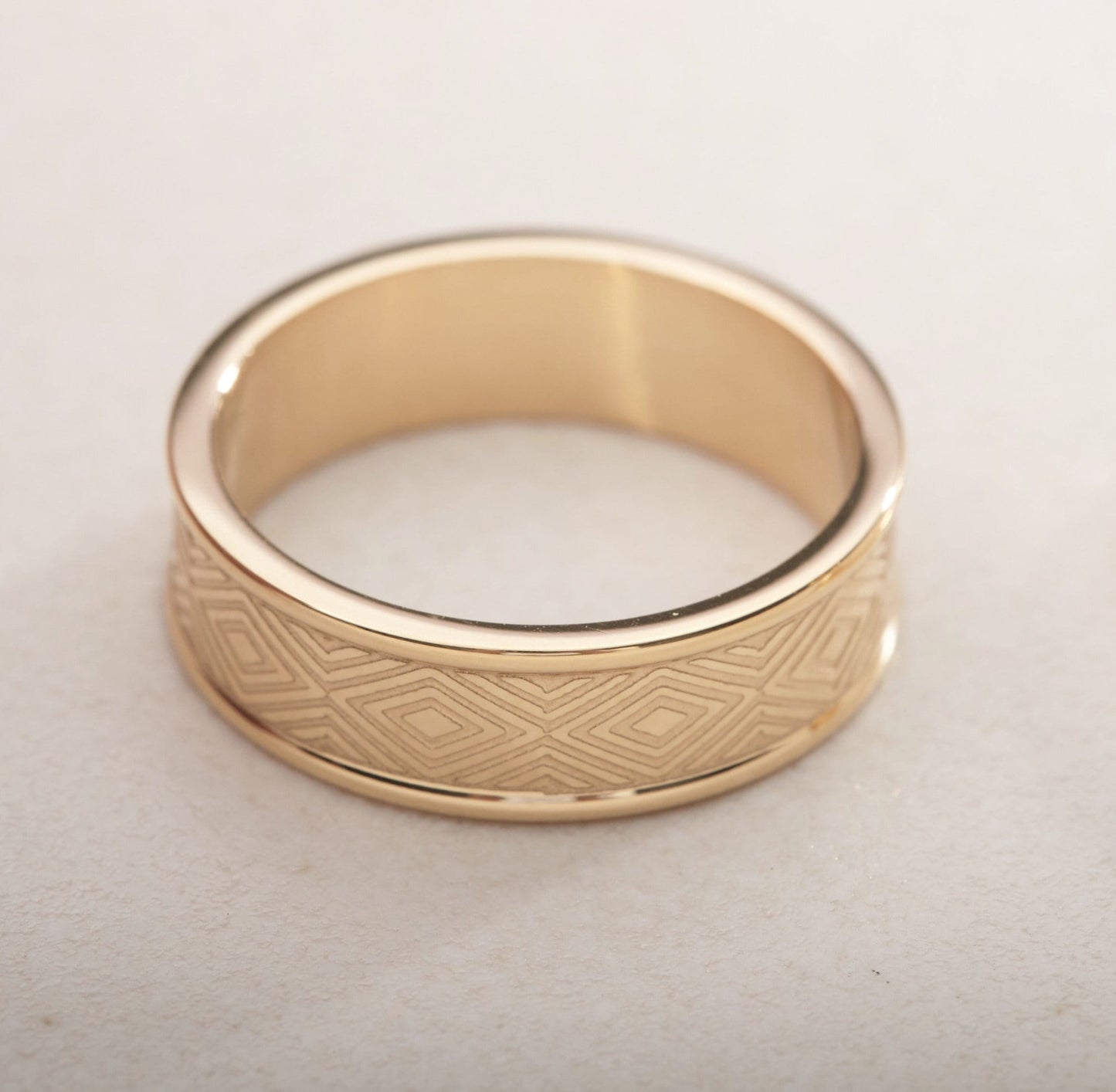 Gold Rings 18k Gold Ancient Greek Pattern Ring, Pinky Ring Stacking Ring, Boho Rings, Band Rings, Dainty Rings, Statement Ring