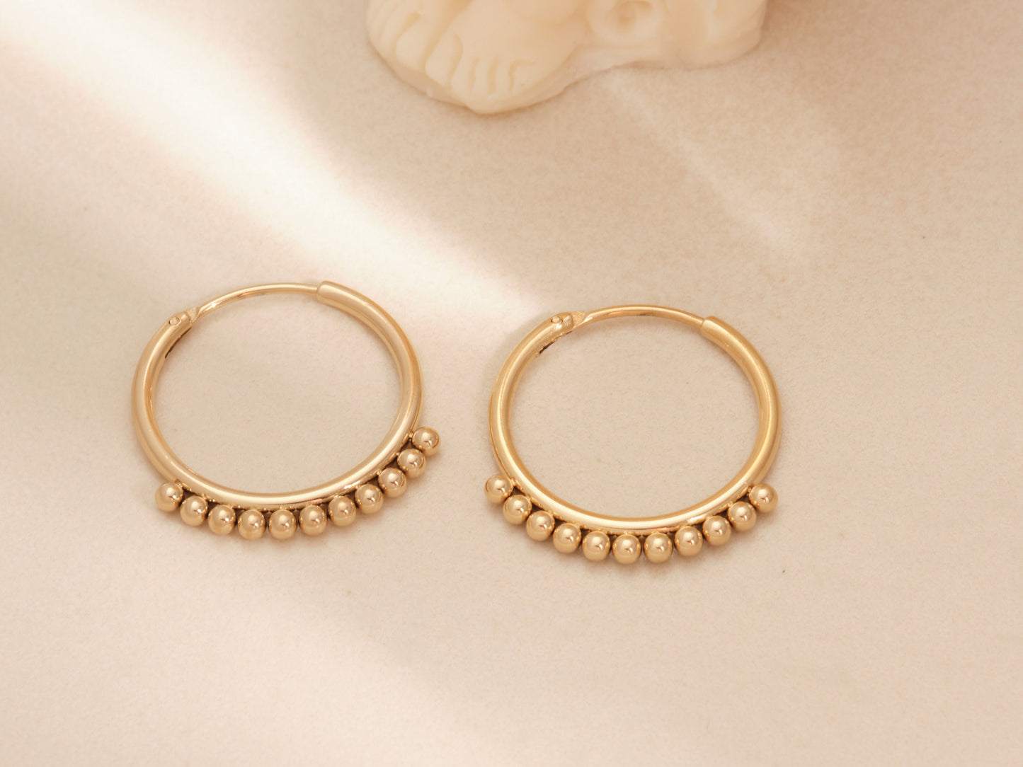 18k Gold big Hoop Earrings, Gold 20mm Hoops, boho Gold Hoop Earrings, Minimalist, Gold Hoops, Large Gold Earrings, WATERPROOF, earring Gift