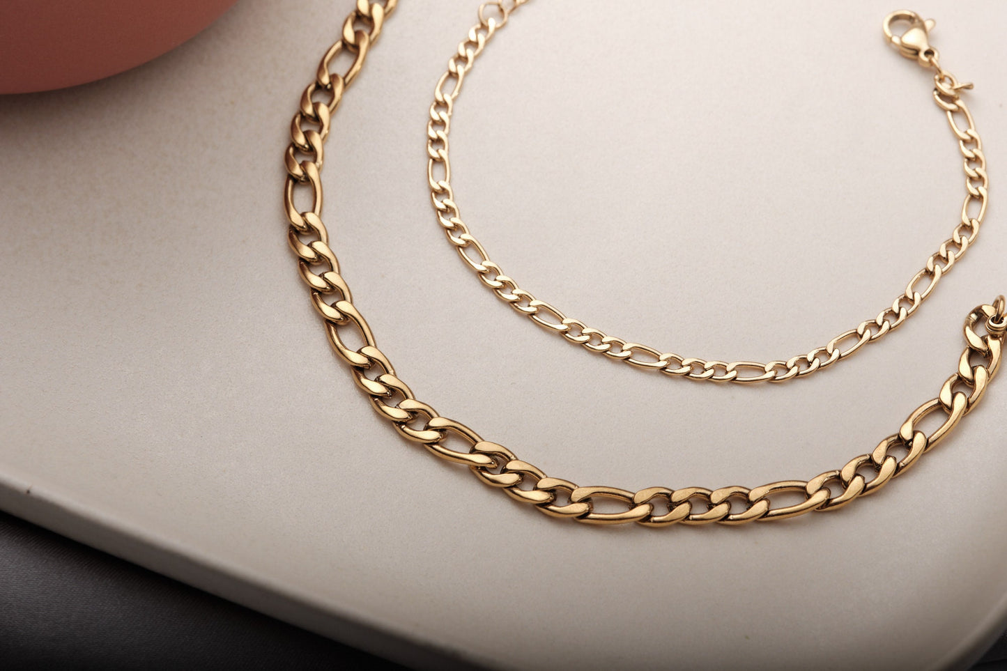 Figaro bracelet, Gold bracelet, Layering bracelet, Gold Necklace for women, Gold bracelet, 3mm Figaro chain, Gold chain bracelet, WATERPROOF