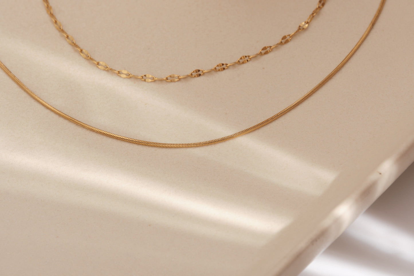 2 layers necklace Double Layered choker Gold Double necklace Lace chain choker snake chain necklace omega chain choker Sequin chain Necklace