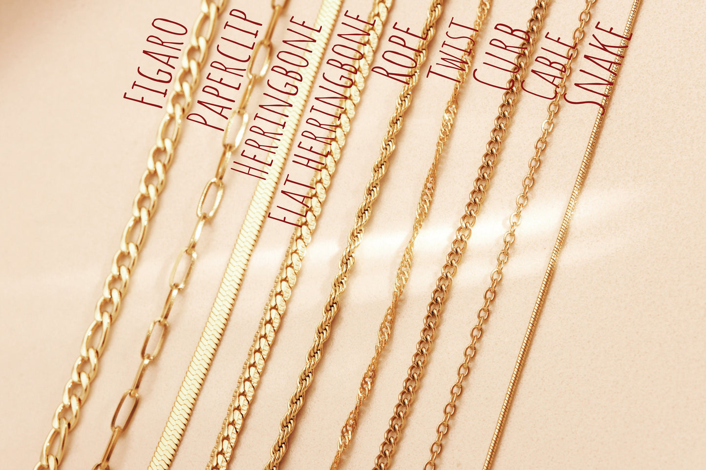 18K Gold Herringbone Choker Necklace Zirconia Gemstone Necklace, CZ Choker Necklace, Zircon Pendant, Snake Chain Choker Waterproof Necklace