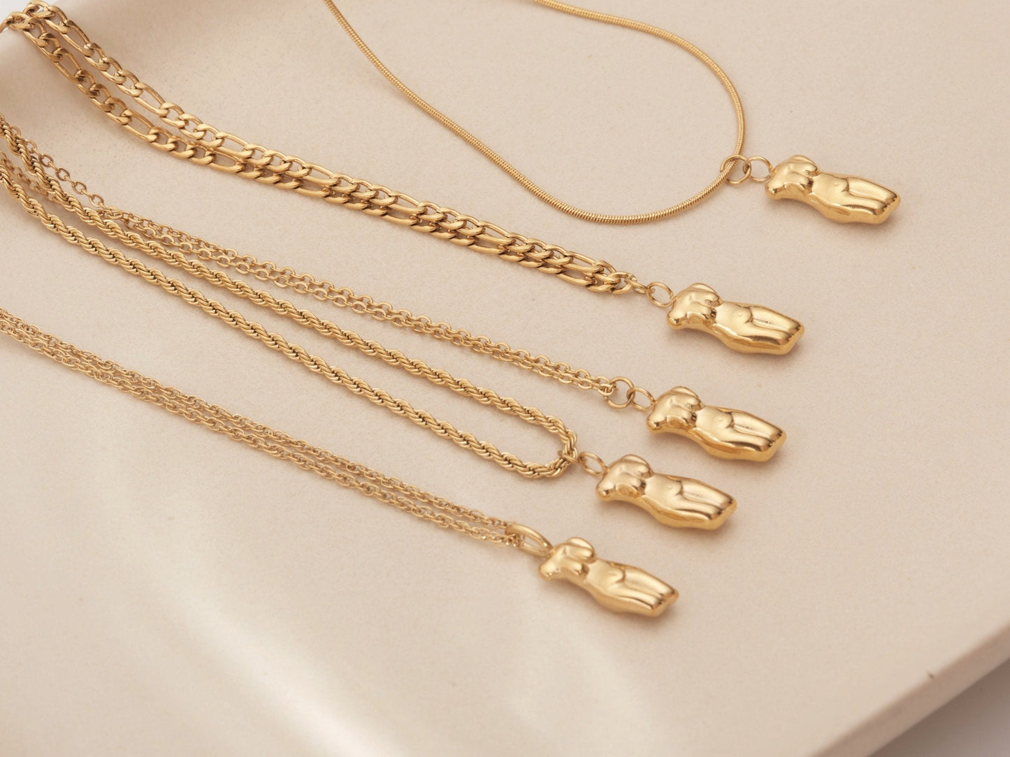 Abstract Female Body Silhouette Necklace, Female Silhoutte Necklace, Gold Statement Earring Minimal Earrings, Modern Earring WATERPROOF