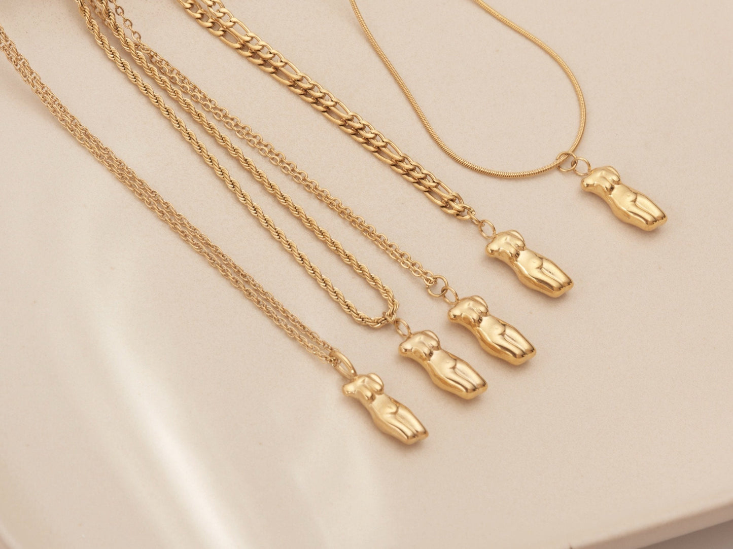 Abstract Female Body Silhouette Necklace, Female Silhoutte Necklace, Gold Statement Earring Minimal Earrings, Modern Earring WATERPROOF