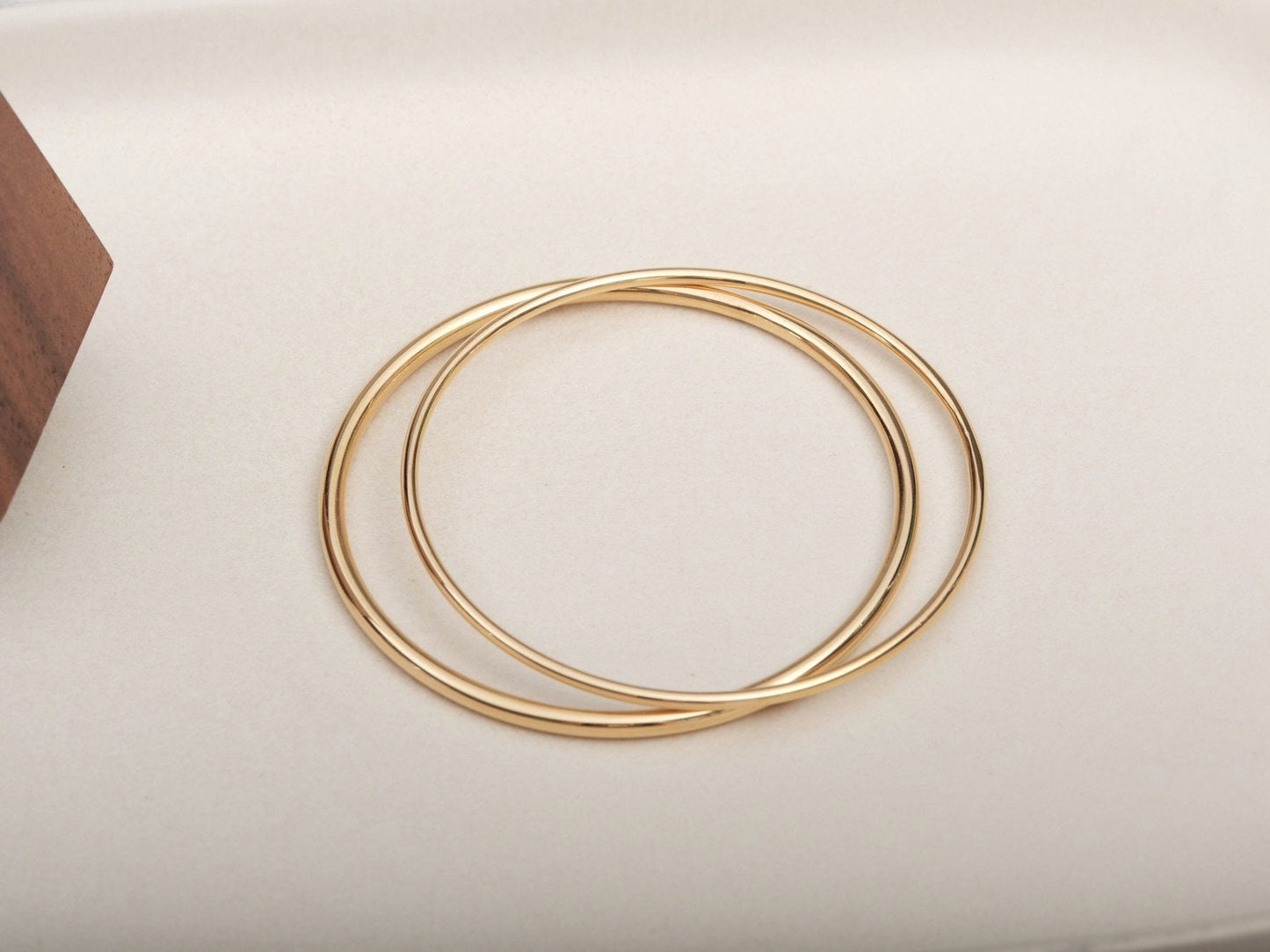 Classic Bangle Bracelet Gold Slip-on Bangle for Women Plain Bangle Classic Slip On Bangle, Tarnish Free Stackable Bangles Stacking Bangle