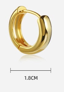 Gold hoop earring hypoallergenic, gold hoop earrings, thick hoop earrings, Gold Huggie Hoop Earrings, chunky Huggie, WATERPROOF hoops