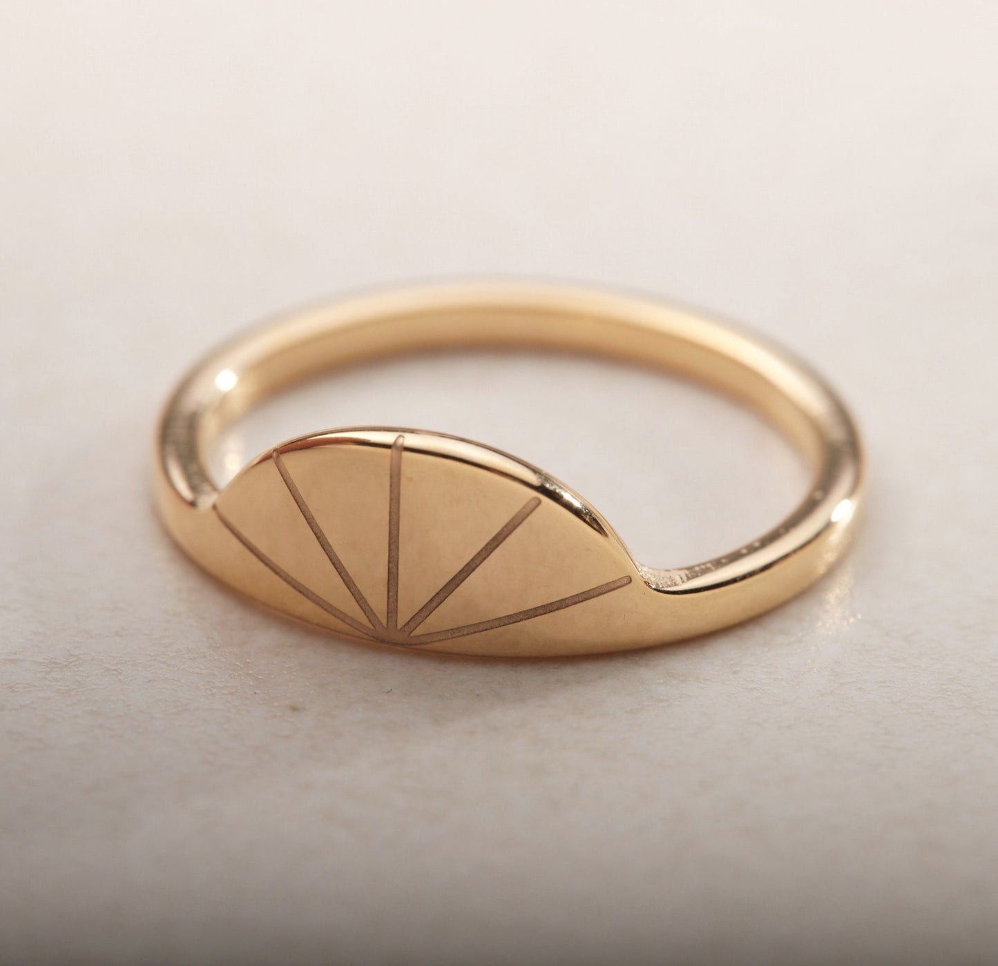 Gold Filled Sunrise Ring, Sun Ring, Celestial Ring, Stacking Ring Gold, Gold Ring, Stackable Ring, Gift for Her, Daughter Gift, Signet Ring