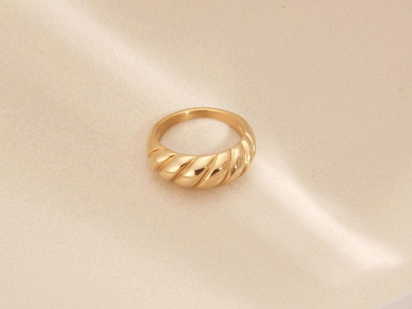 Gold Dome Ring Wide Band Ring Chunky Ring Stacking Band Thick Dome Ring Bubble Ring Minimalist Ring Thin Ting Dainty Ring Gift WATERPROOF