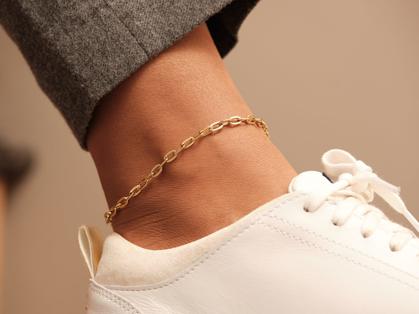 Gold Anklet, Gold Tarnish Free Anklet, Layered Anklet, Gold Anklet Bracelets, Waterproof Anklet, Anklet for Summer, Gold Anklet for Women