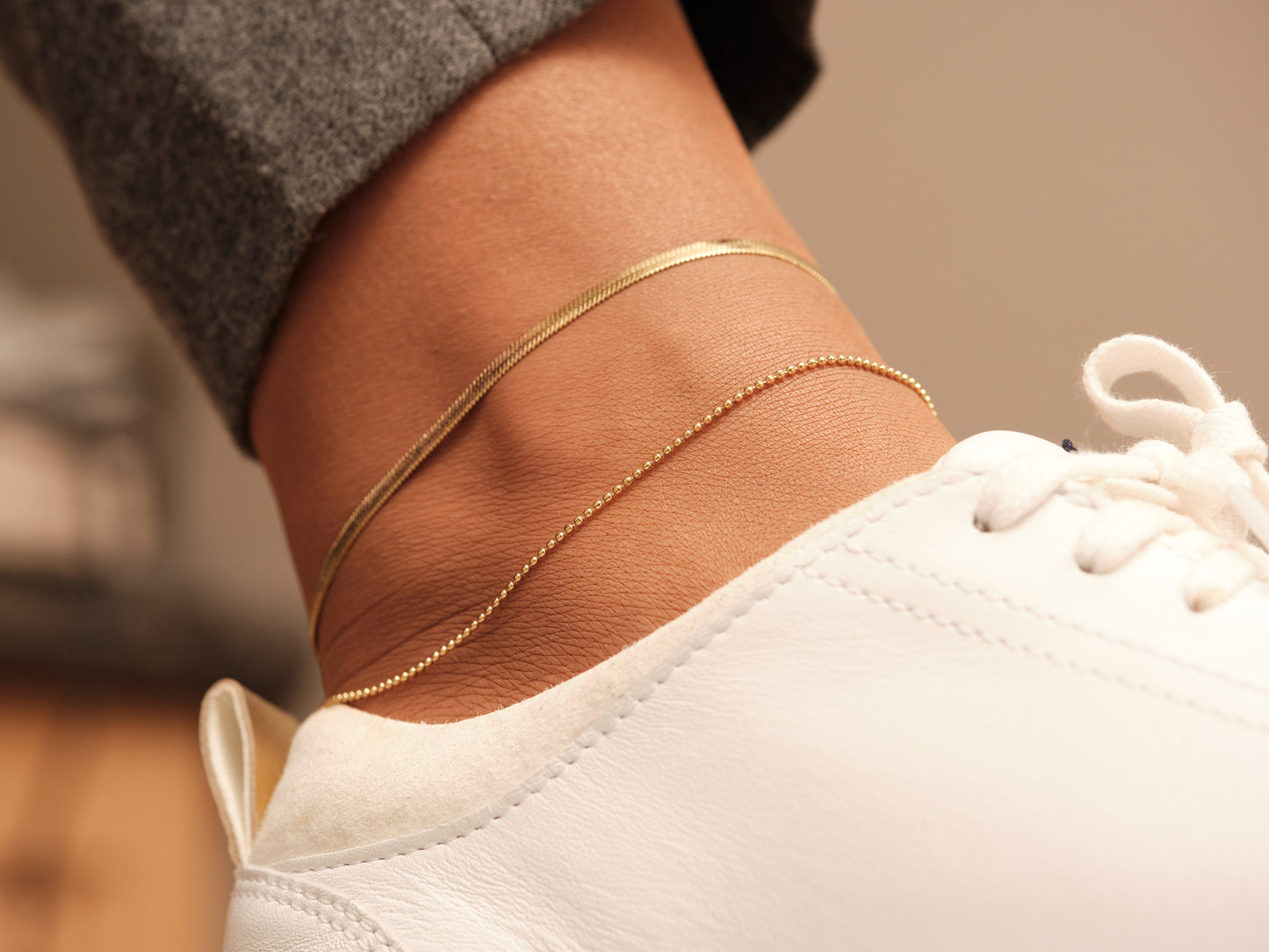 Gold Anklet, Anklets for woman, Cuban Anklet, Gold Chain Anklet, Layered Gold Anklet, Dainty Anklet, Mothers Day gifts, Waterproof Anklets
