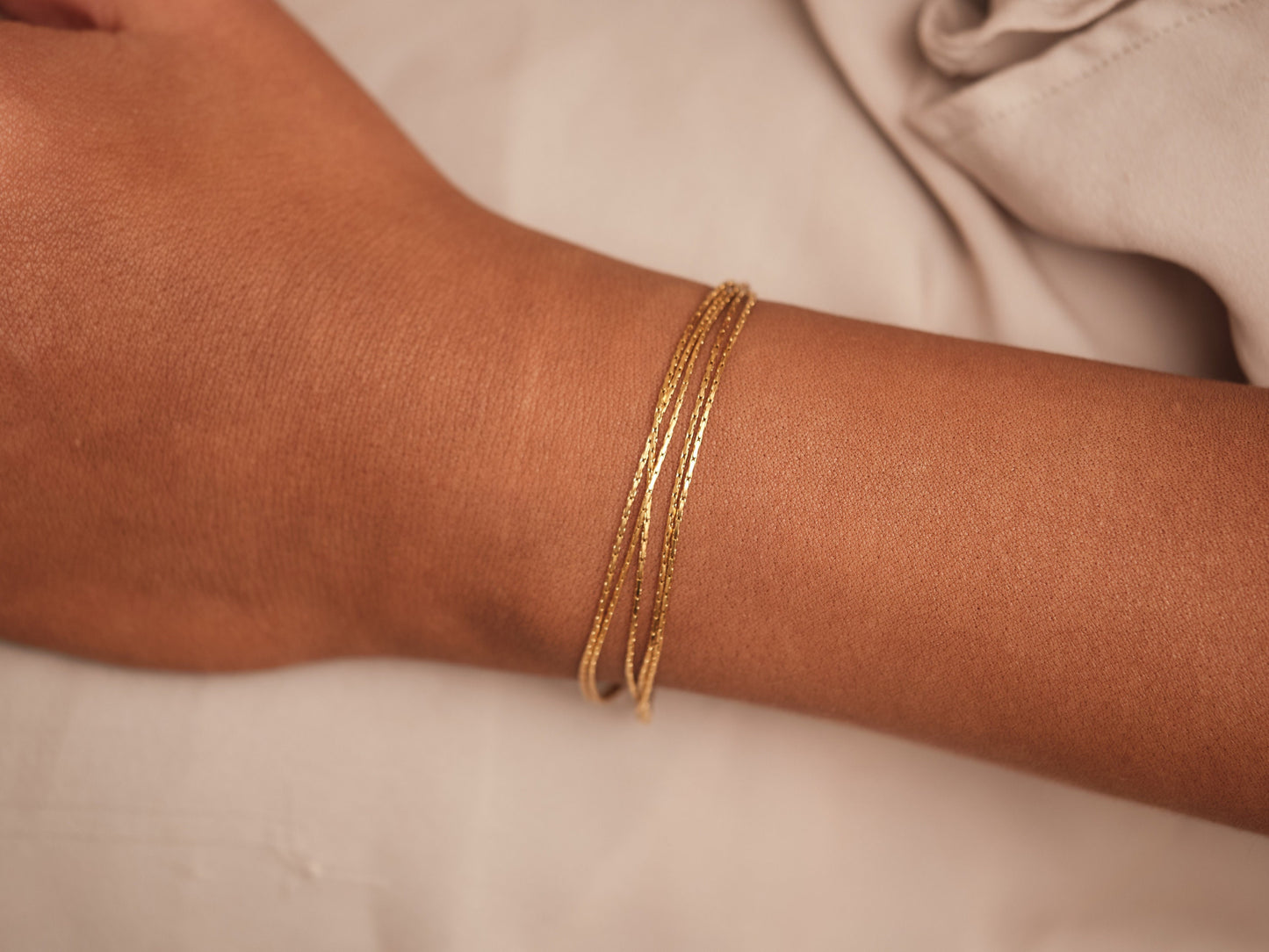 Multi-layers Herringbone Bracelet Gold Bracelet, Gold Herringbone Bracelet, Snake Chain Bracelet, Gold Herringbone Chain Bracelet for her