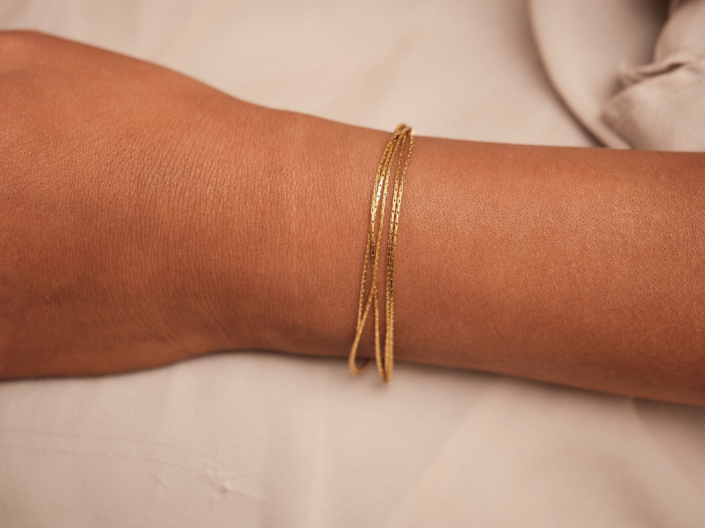 Multi-layers Herringbone Bracelet Gold Bracelet, Gold Herringbone Bracelet, Snake Chain Bracelet, Gold Herringbone Chain Bracelet for her