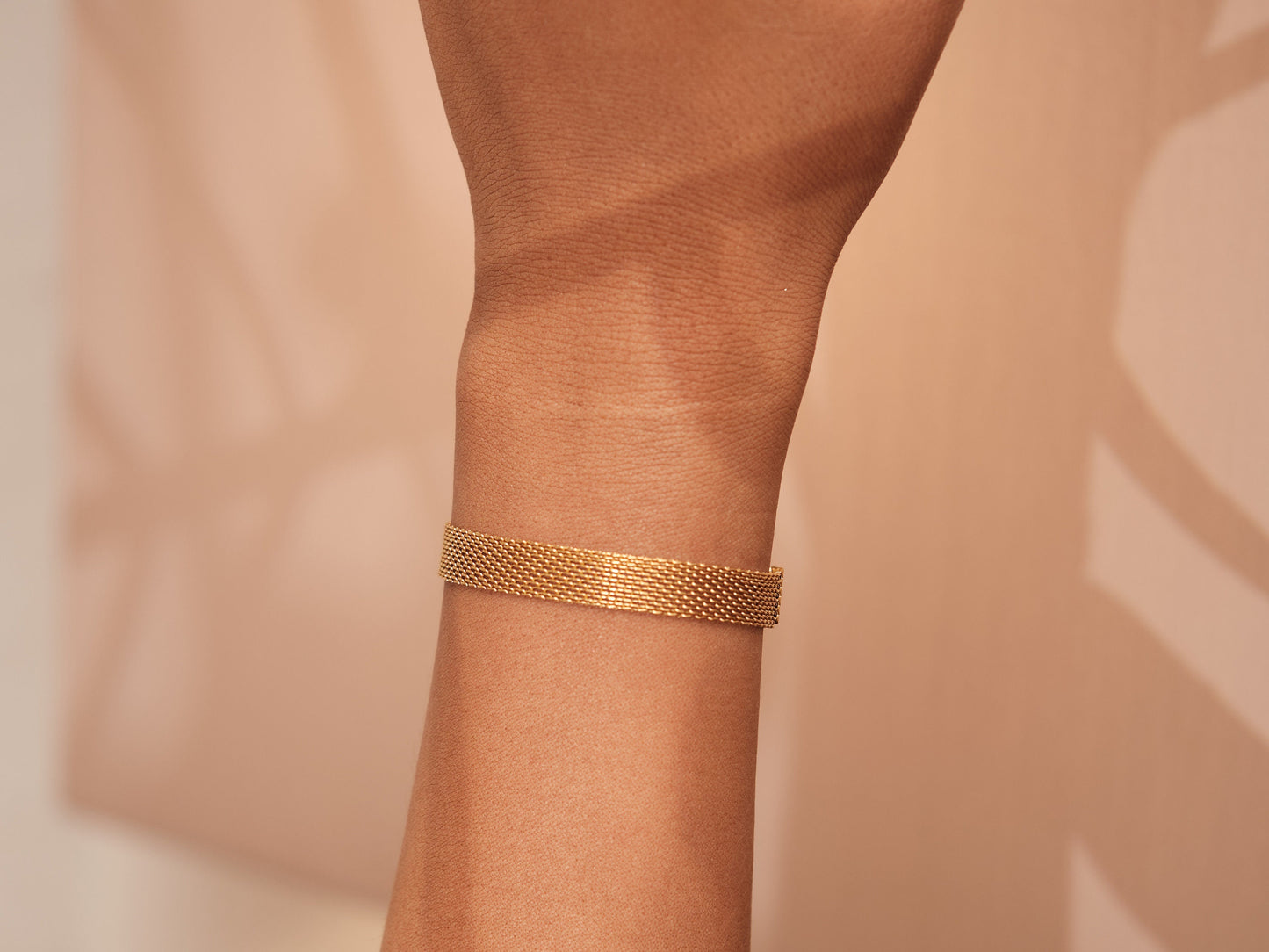 Gold Mesh Bracelet Vintage Jewelry Gold Bracelet Stainless Steel Waterproof Anti tarnish Gold Jewelry Gift For Her Him Mom Bracelet Gift