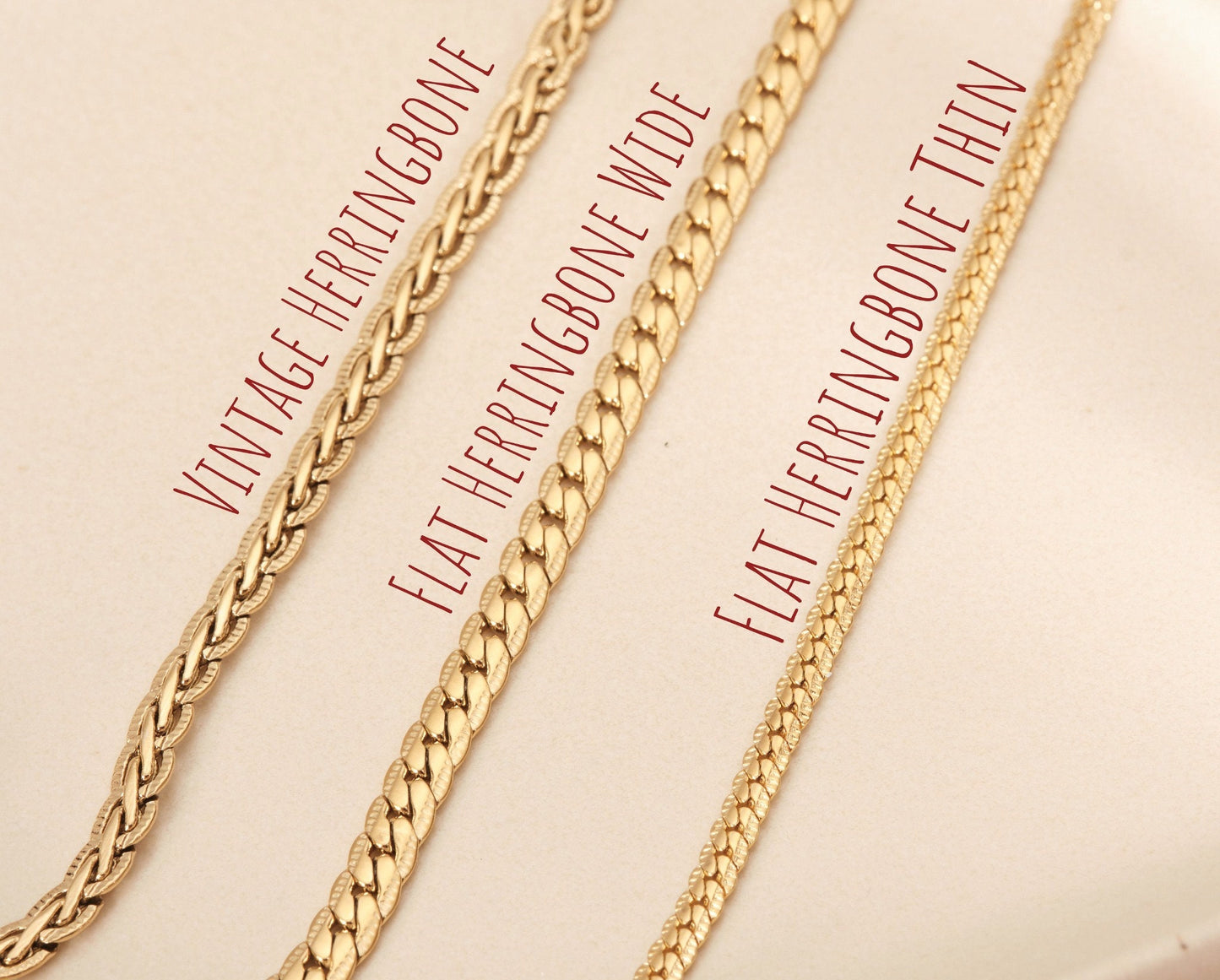 Gold Herringbone Necklace, Vintage Herringbone Necklace, Gold Snake Chain Necklace, Snake Necklace, Gold Herringbone Chain, Gift