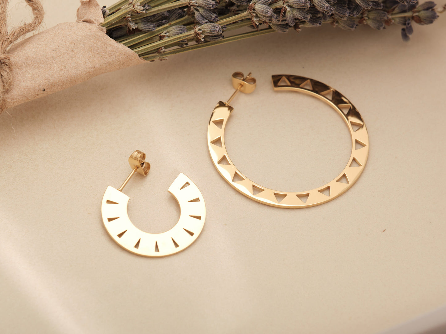 Gold Pop style hoop earrings, gold hoops, gold hoop earrings, pop earring, geometric hoops, waterproof, boho earrings, boho hoops gift