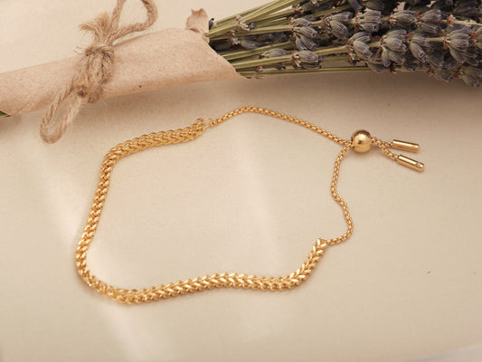 18K Gold Franco Chain Bracelet, Gold Bracelet, Franco Bracelet, Adjustable Bracelet, Waterproof Bracelet, Gold Chain Bracelet, Bracelet Gift