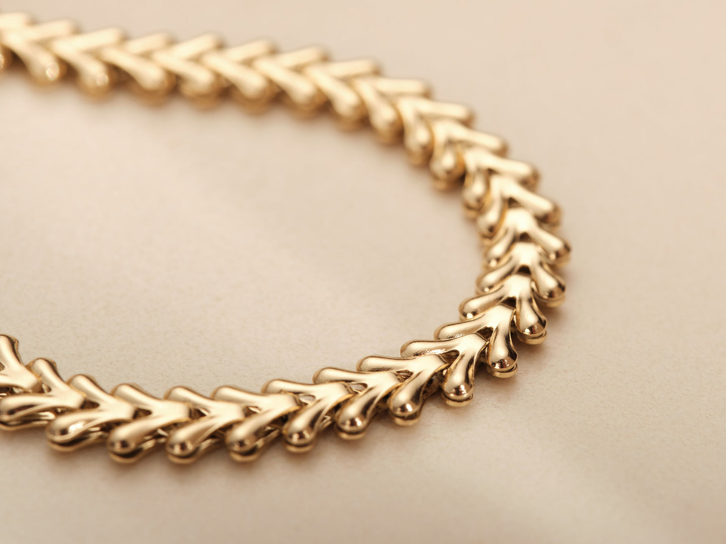 Gold Fishbone Chain Necklace, Fishbone Necklace Gold Chain Choker, Thick Fishbone Choker, Wide Chain Choker, Gold Choker Necklace waterproof