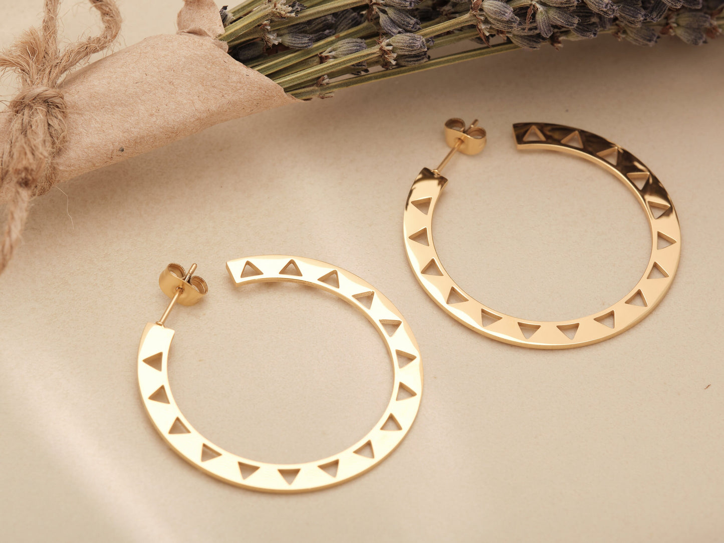 Gold Pop style hoop earrings, gold hoops, gold hoop earrings, pop earring, geometric hoops, waterproof, boho earrings, boho hoops gift