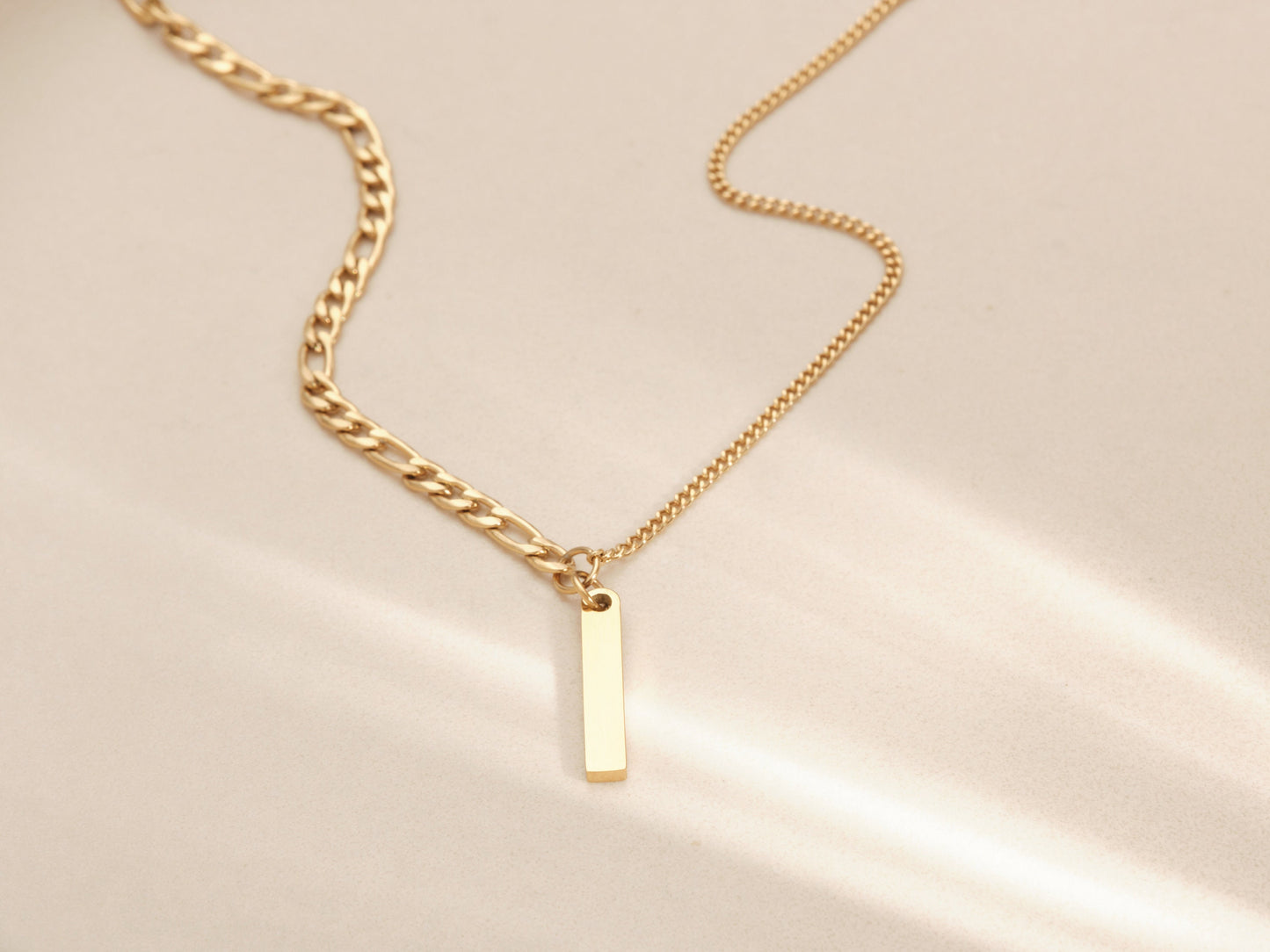 Gold Twist Snake Necklace, Chain Set Necklace Set, Gold Twist Herringbone Chain, Gold chain, Bar Necklace, Gold Herringbone chain Waterproof