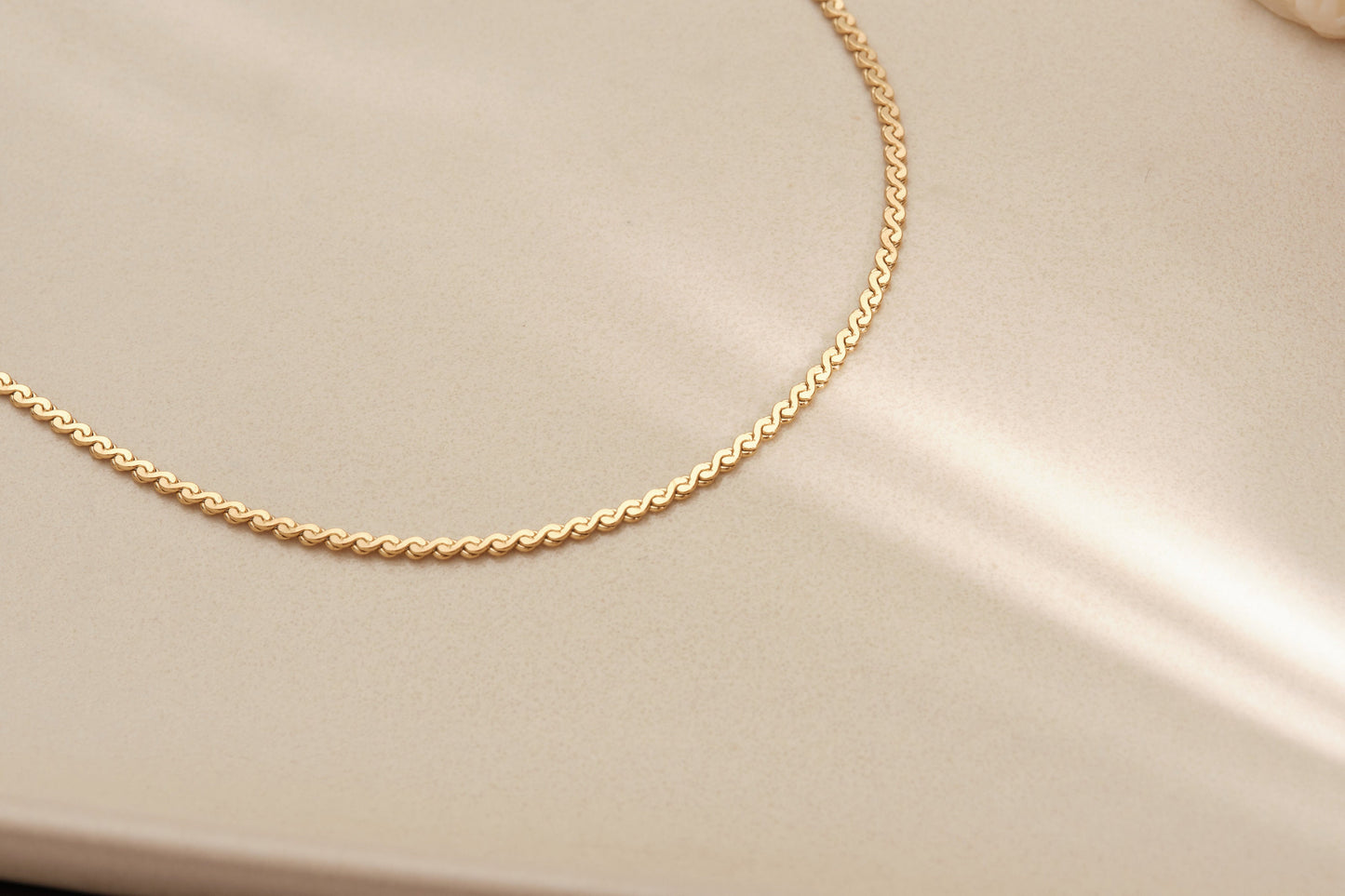 Gold Twist Snake Necklace, Chain Set Necklace Set, Gold Twist Herringbone Chain, Gold chain, Bar Necklace, Gold Herringbone chain Waterproof