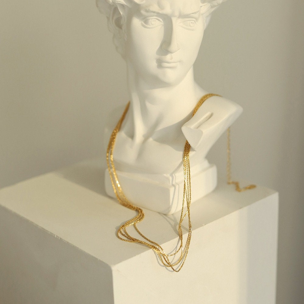 Multi-layers Herringbone Bracelet Gold Bracelet, Gold Herringbone Bracelet, Snake Chain Bracelet, Gold Herringbone Chain Bracelet for her