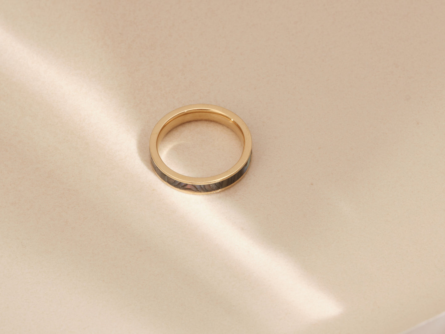 Abalone Mother of Pearl Ring, Abalone Shell Ring, Dainty Natural Ring, Gold Ring, Band Ring, Minimalist, WATERPROOF Ring,Ring gift for her