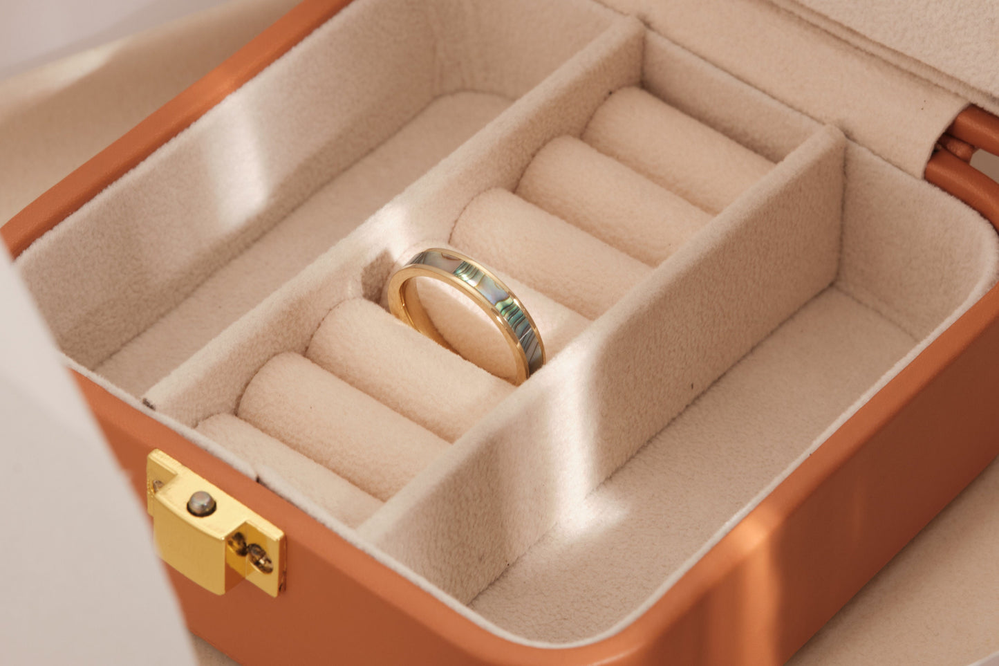 Abalone Mother of Pearl Ring, Abalone Shell Ring, Dainty Natural Ring, Gold Ring, Band Ring, Minimalist, WATERPROOF Ring,Ring gift for her