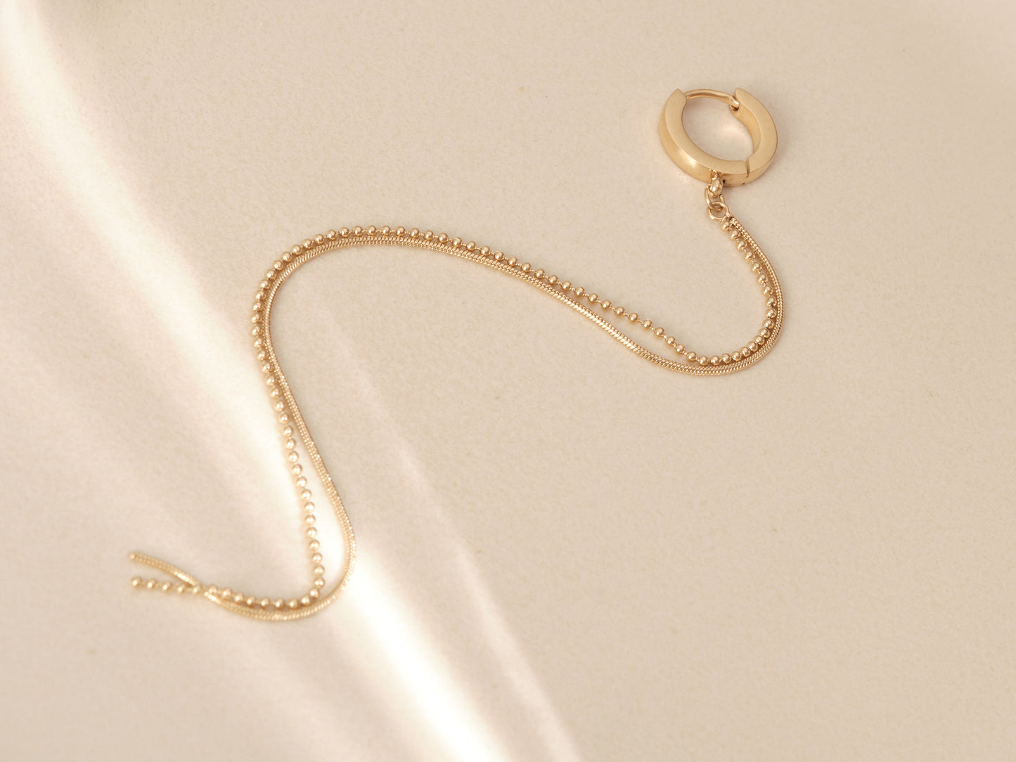 Gold Long Chain Earring, Gold Snake Chain Earring, Gold Dangling Earring, Minimalist, Modern Look Earring Gold Drop Chain WATERPROOF Earring